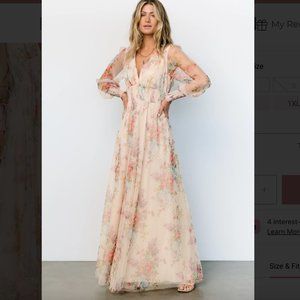 Layla Tulle Maxi Dress | Romantic Floral - Baltic Born Size S